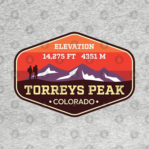 Torreys Peak Colorado - 14ers Mountain Climbing Badge by TGKelly